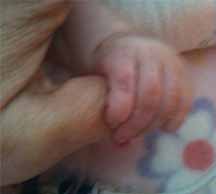 Aunt Jenny with Alaina in ICU